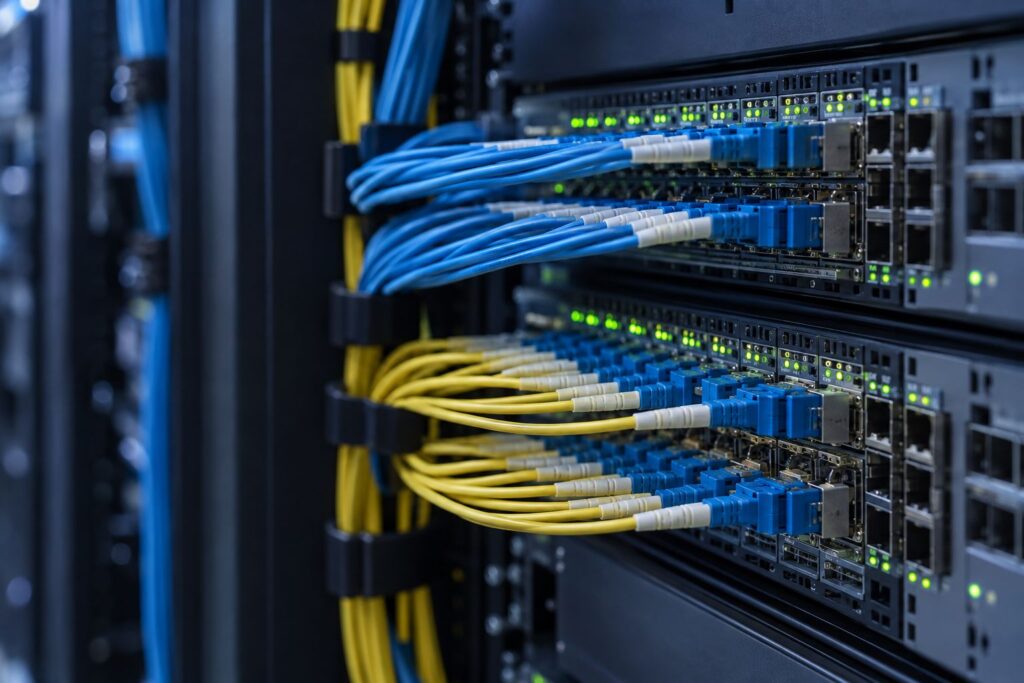 Jakość łącza w data center: jak ją sprawdzić przed umową (grafika wygenerowana przez AI)